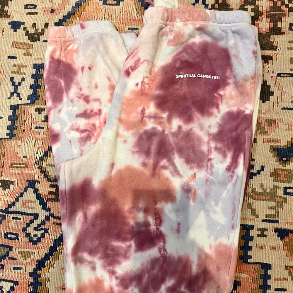 Spiritual Gangster Womens Tie-Dye Jogger Sweatpants